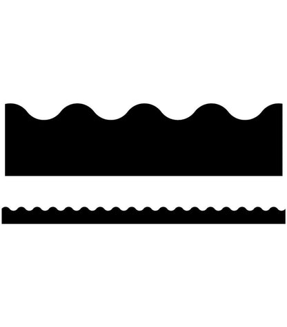 Black Scalloped Bulletin Board Borders Grade PK-8