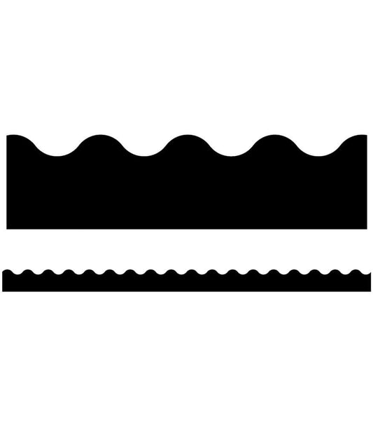 Black Scalloped Bulletin Board Borders Grade PK-8