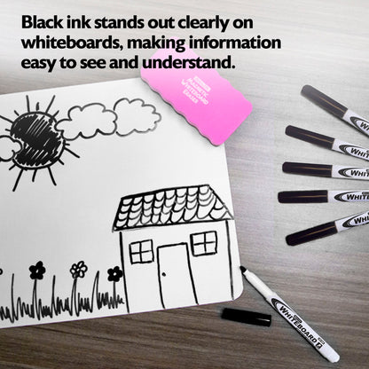 Black Fine Tip Dry-Erase Markers (12/Box)