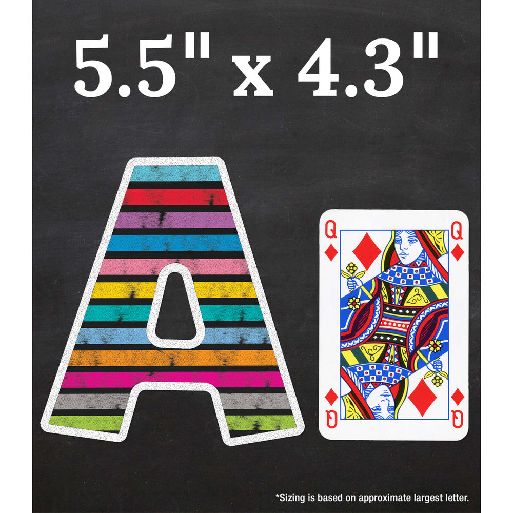4in Colorful Chalkboard Bulletin Board Letters