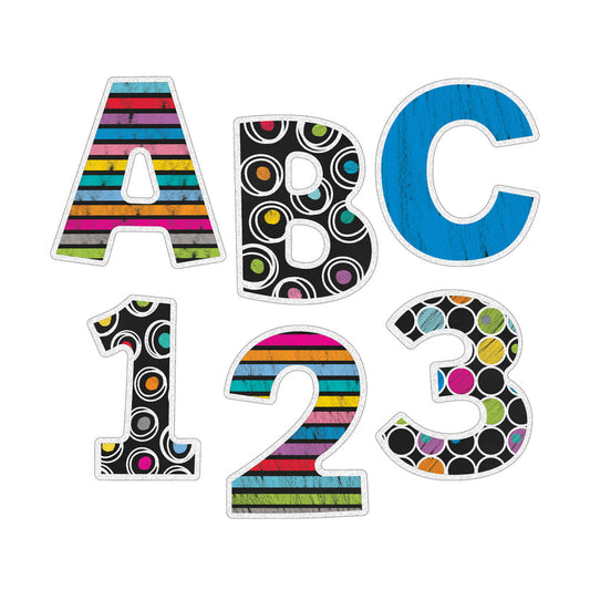 4in Colorful Chalkboard Bulletin Board Letters