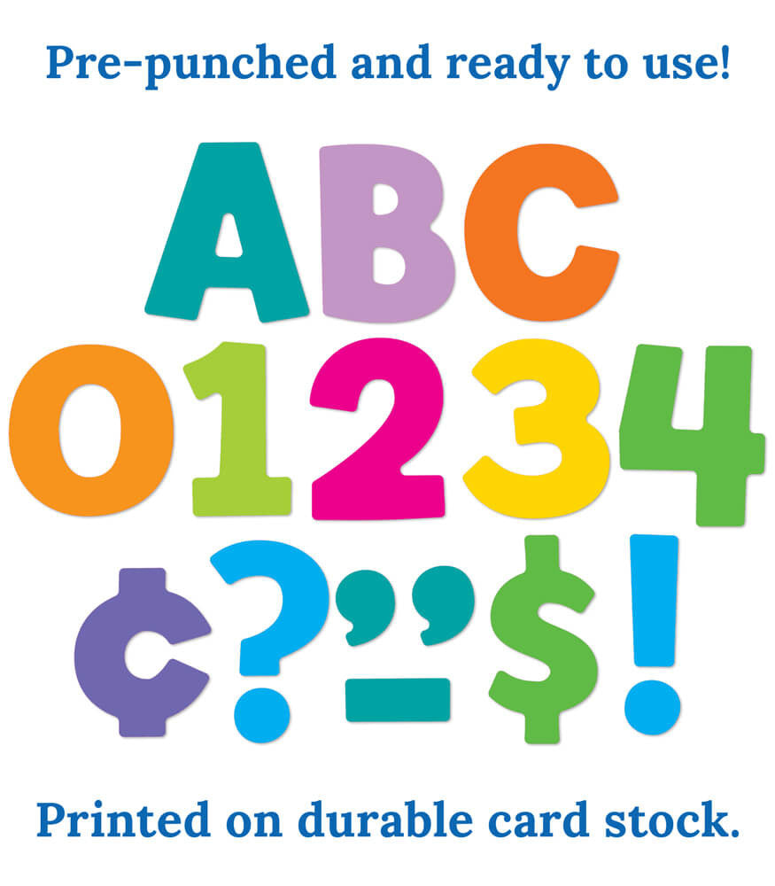 3in Color Splash Bulletin Board Letters