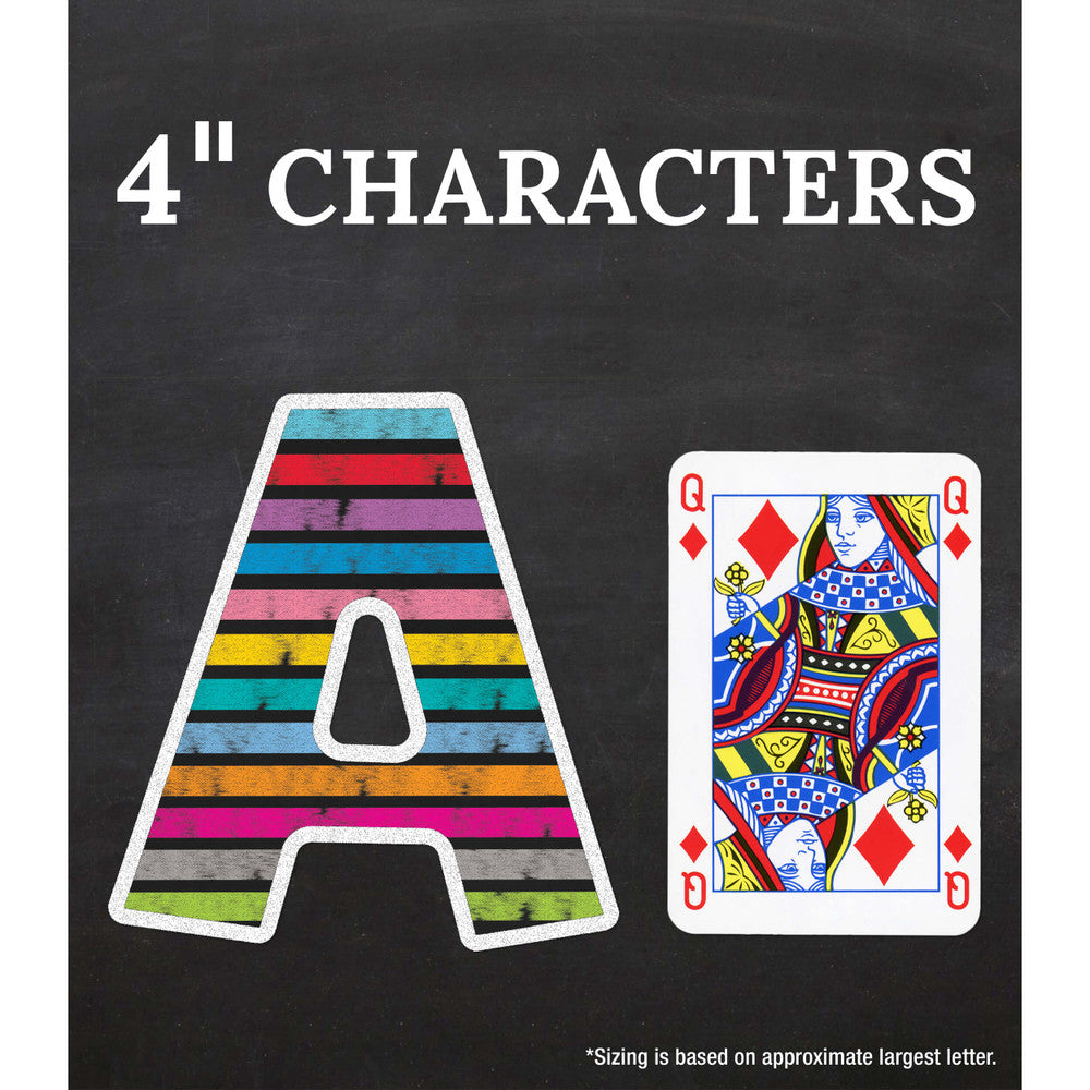 4in Colorful Chalkboard Combo Pack Bulletin Board Letters