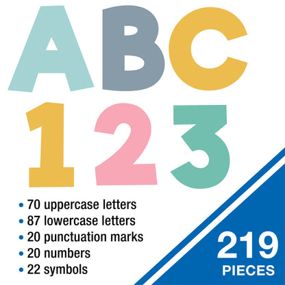4in Boho Combo Pack Bulletin Board Letters