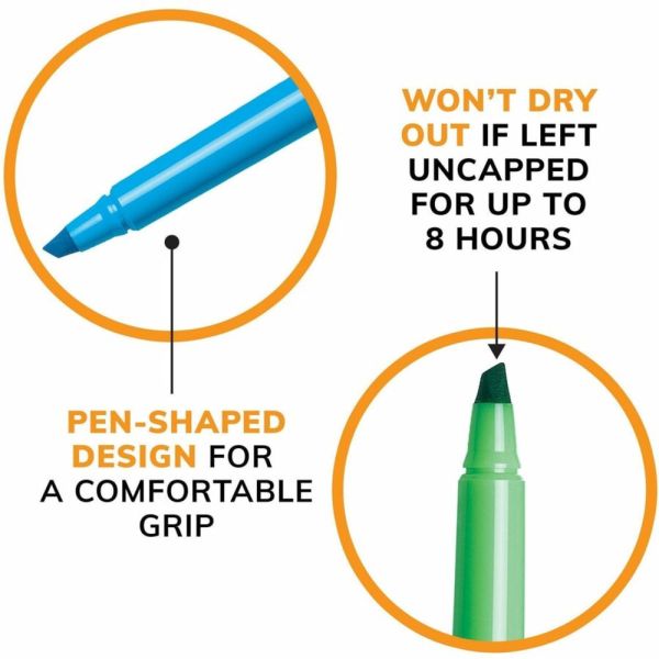 BIC Brite Liner Highlighters Pocket Style, Chisel Point, Assorted, 5-Pack