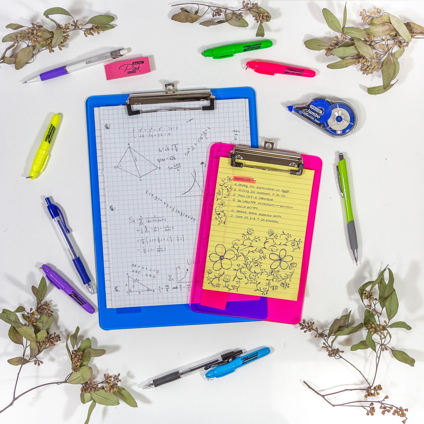 Standard Size Plastic Clipboard with Low-Profile Clip