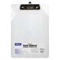 Standard Size Clear Plastic Clipboard w/ Low Profile Clip