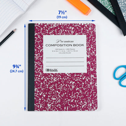 Morandi Marble Composition Notebook, College-Ruled