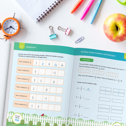 IXL Fractions Workbook Grade 5 Paperback