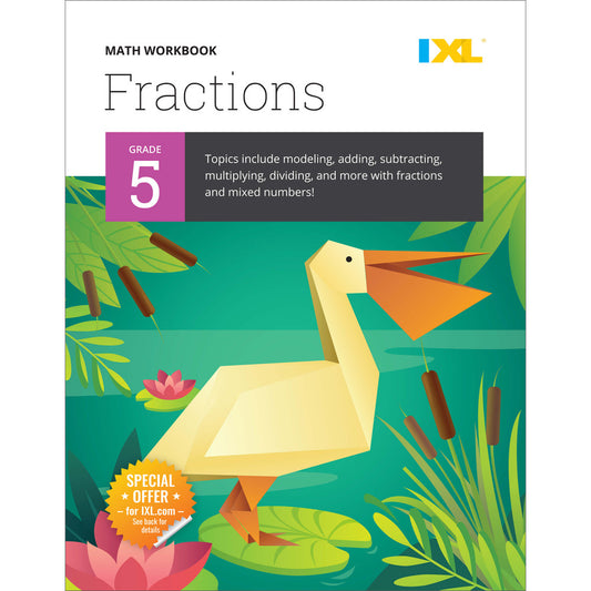 IXL Fractions Workbook Grade 5 Paperback