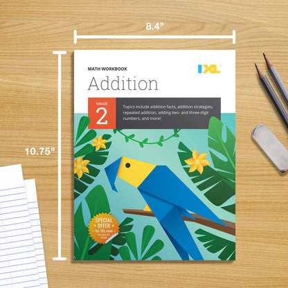 IXL Addition Workbook Grade 2 Paperback