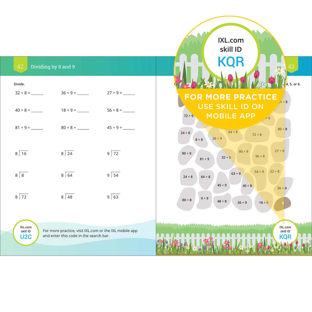IXL Division Workbook Grade 3 Paperback