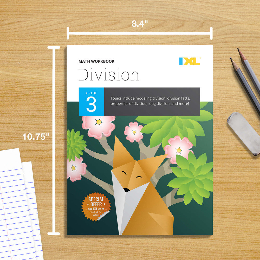 IXL Division Workbook Grade 3 Paperback