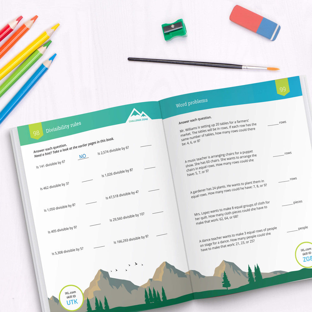 IXL Division Workbook Grade 3 Paperback