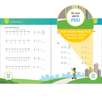 IXL Fractions Workbook Grade 3 Paperback