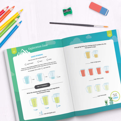 IXL Fractions Workbook Grade 3 Paperback
