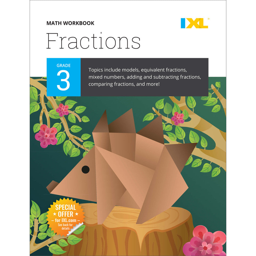 IXL Fractions Workbook Grade 3 Paperback