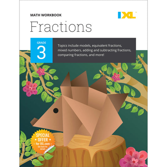 IXL Fractions Workbook Grade 3 Paperback