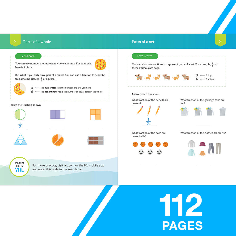 IXL Fractions and Decimals Workbook Grade 4 Paperback