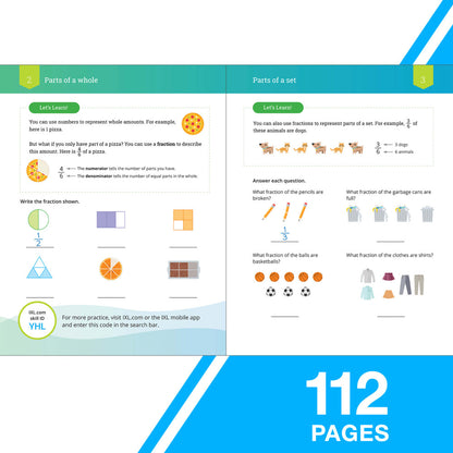 IXL Fractions and Decimals Workbook Grade 4 Paperback