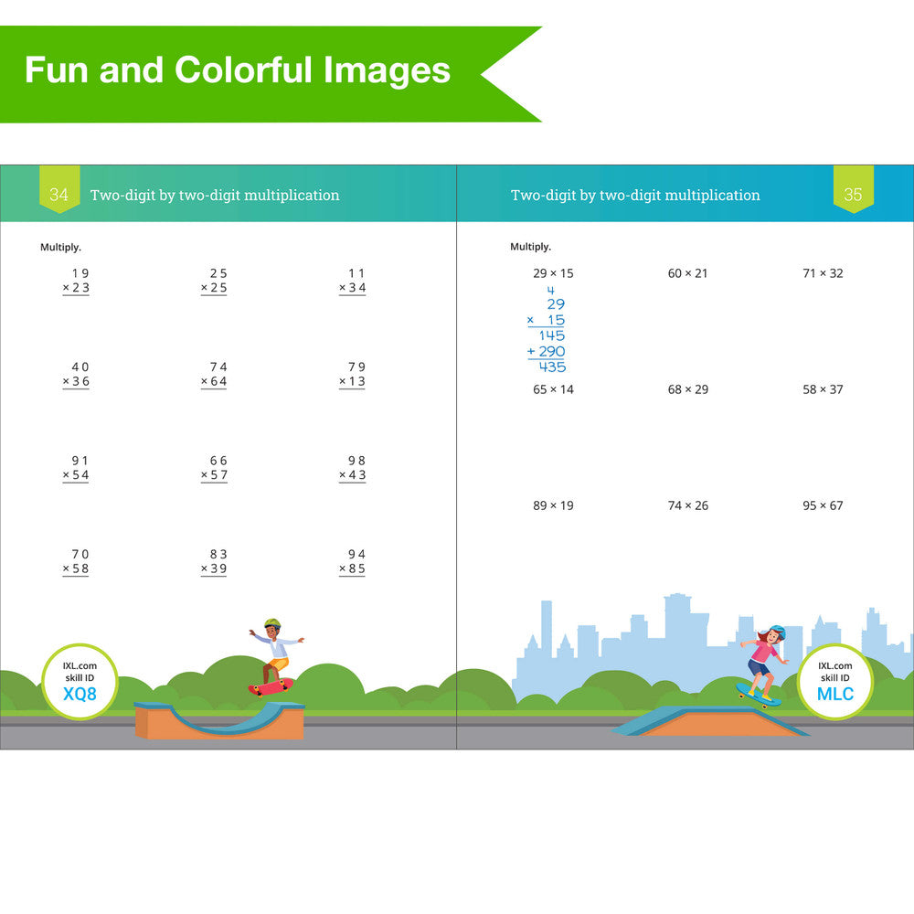 IXL Multiplication Workbook Grade 4 Paperback