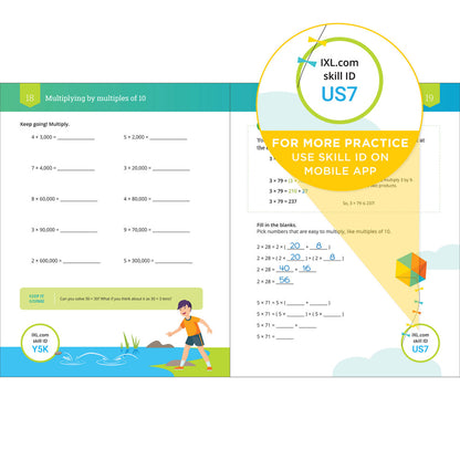 IXL Multiplication Workbook Grade 4 Paperback