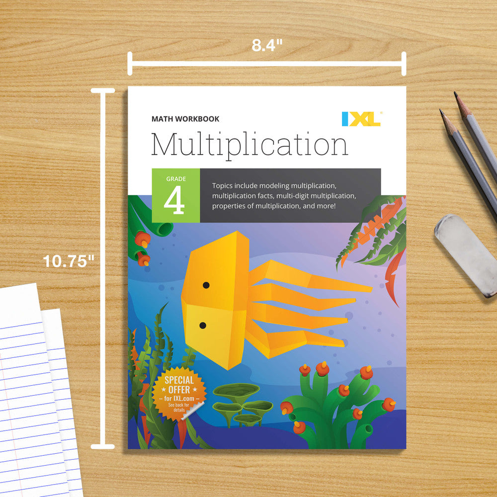 IXL Multiplication Workbook Grade 4 Paperback