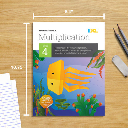 IXL Multiplication Workbook Grade 4 Paperback