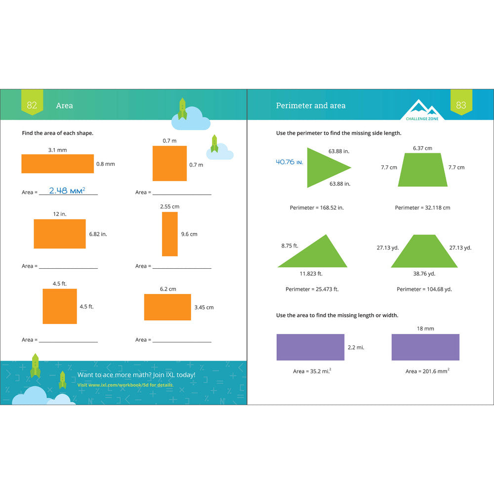 IXL Decimals Workbook Grade 5 Paperback