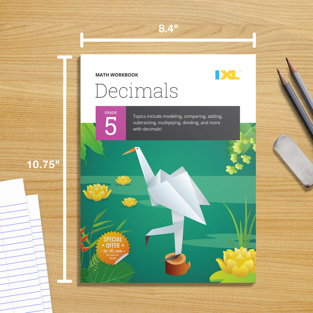 IXL Decimals Workbook Grade 5 Paperback