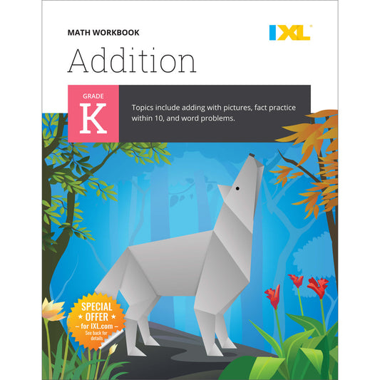 IXL Addition Workbook Grade K Paperback