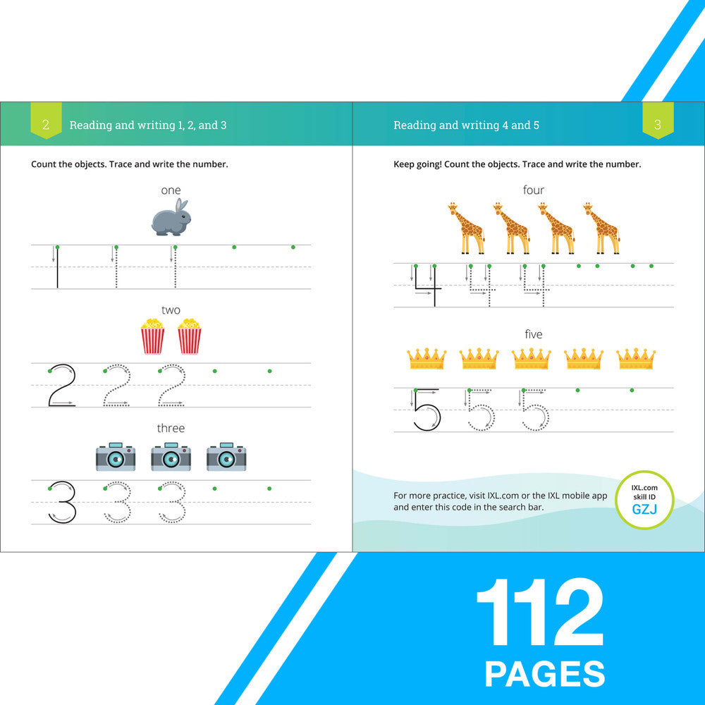 IXL Numbers & Counting Workbook Grade K Paperback