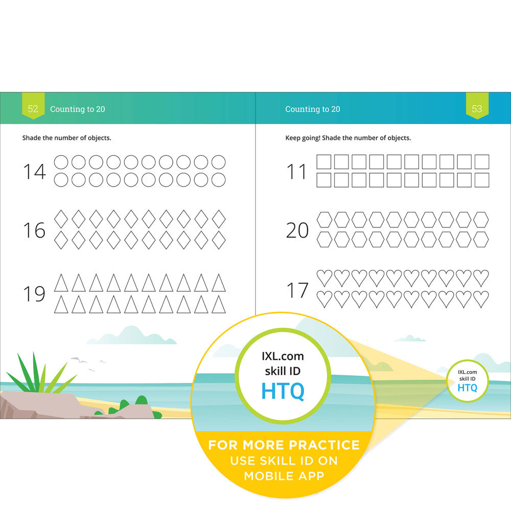 IXL Numbers & Counting Workbook Grade K Paperback