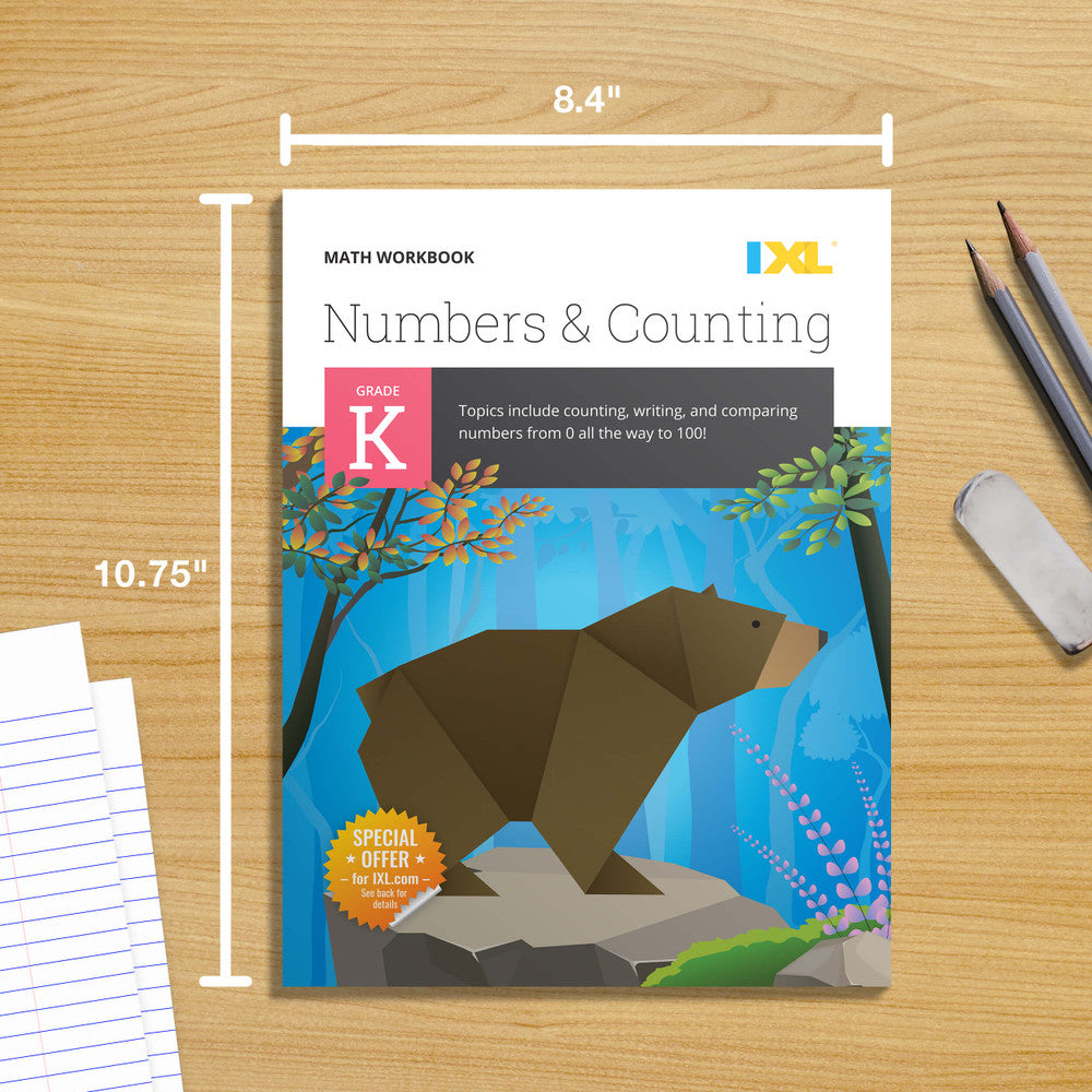 IXL Numbers & Counting Workbook Grade K Paperback