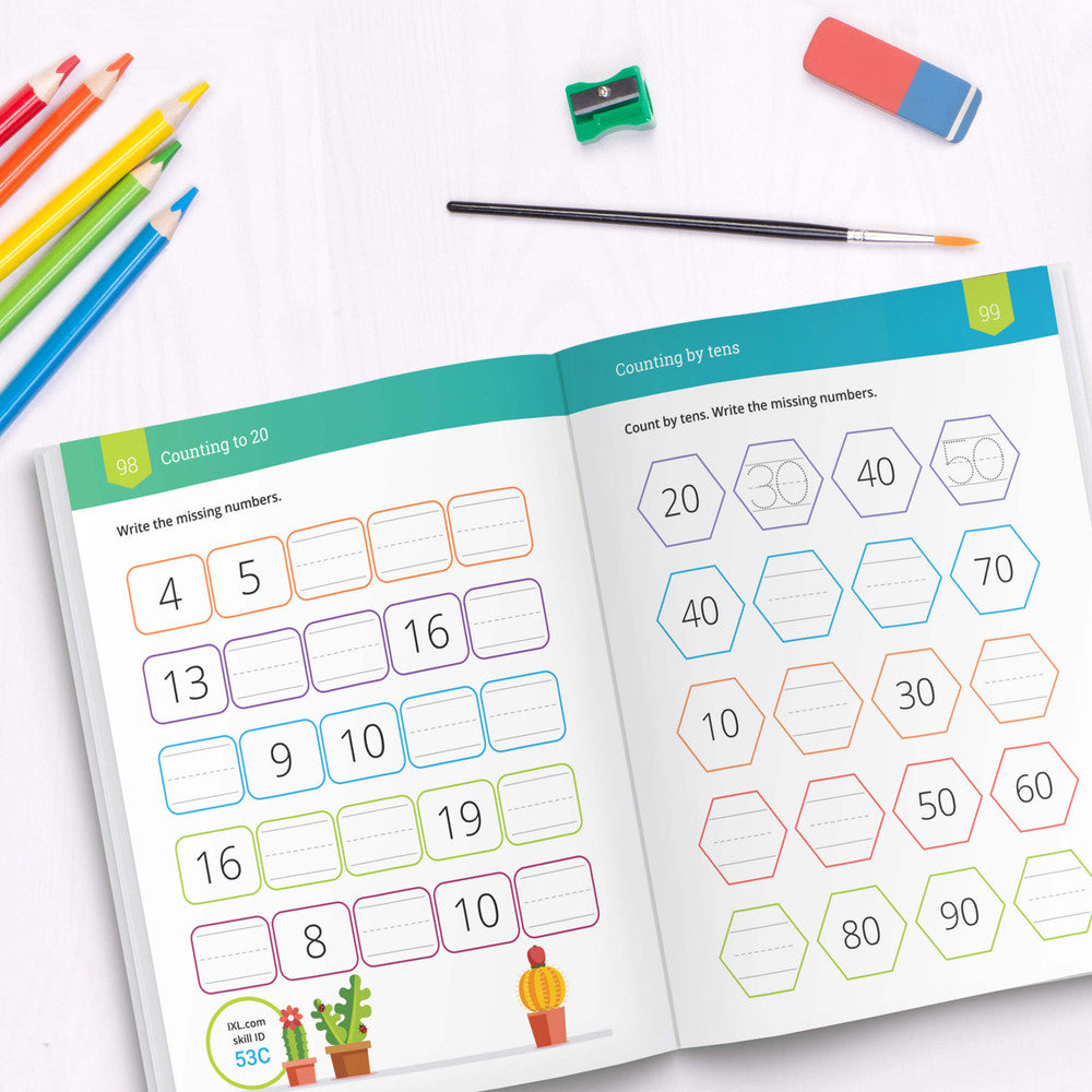 IXL Numbers & Counting Workbook Grade K Paperback