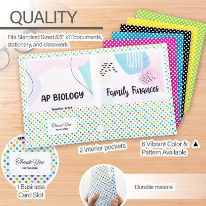 Polka Dot 2-Pocket Portfolios