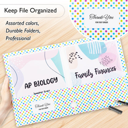 Polka Dot 2-Pocket Portfolios