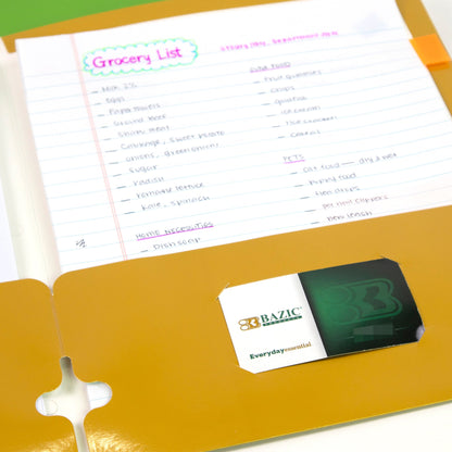 Metallic Color 2-Pocket Portfolios