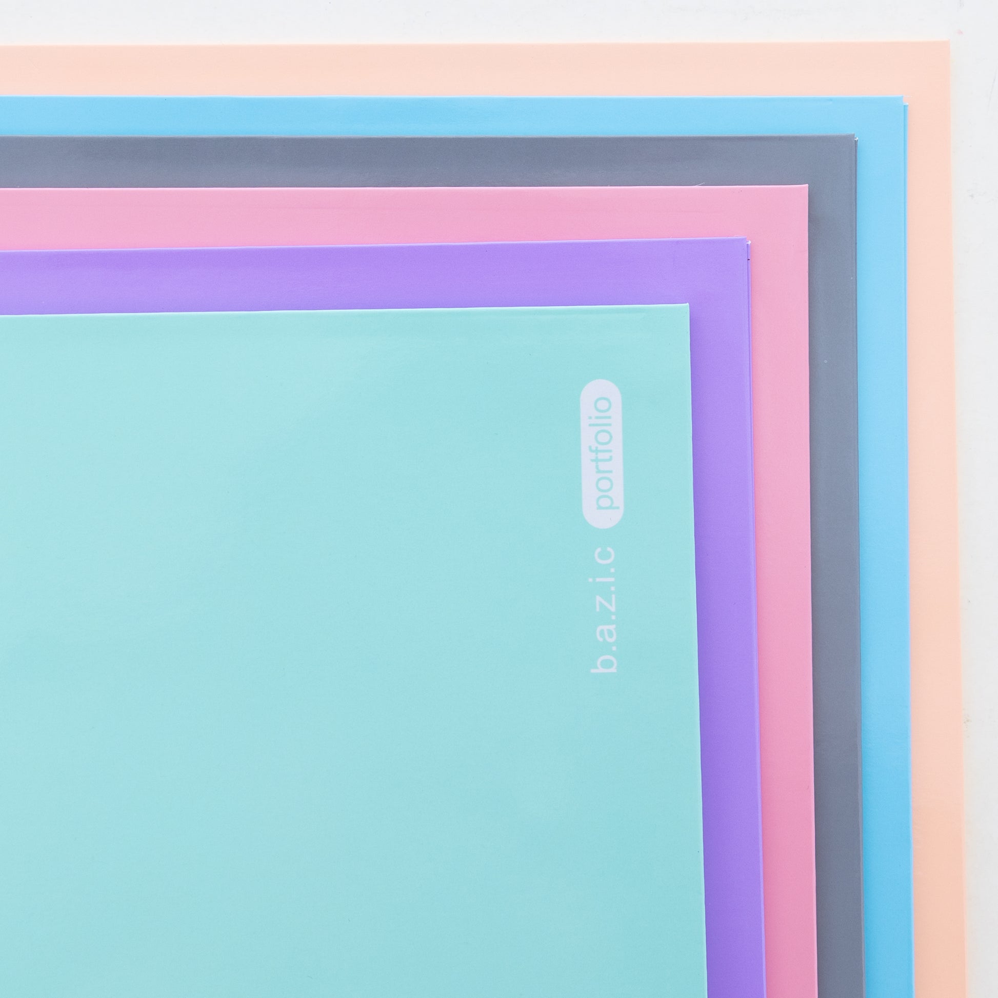 Glossy Laminated Pastel Color 2-Pockets Portfolios