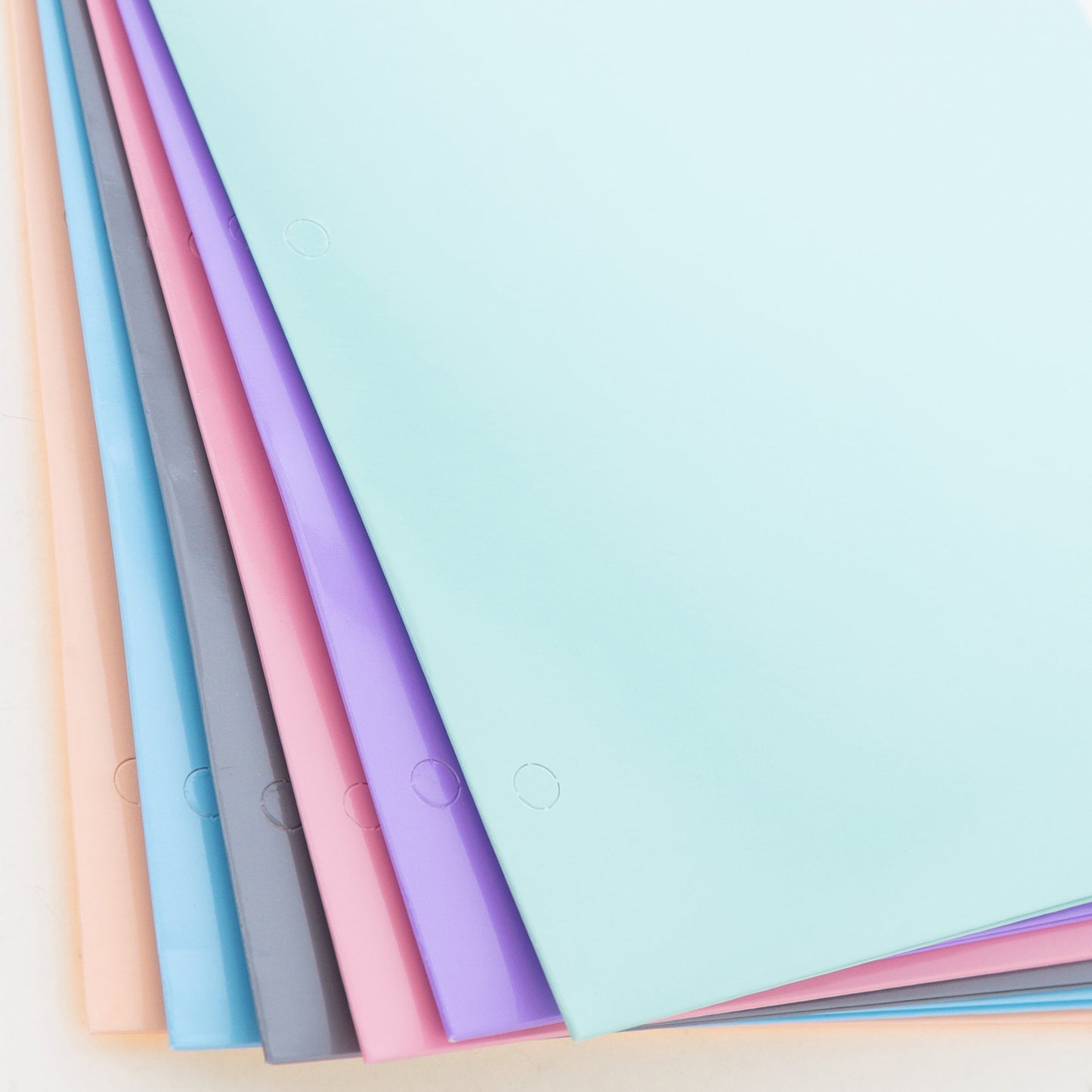 Glossy Laminated Pastel Color 2-Pockets Portfolios
