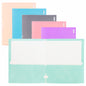 Glossy Laminated Pastel Color 2-Pockets Portfolios