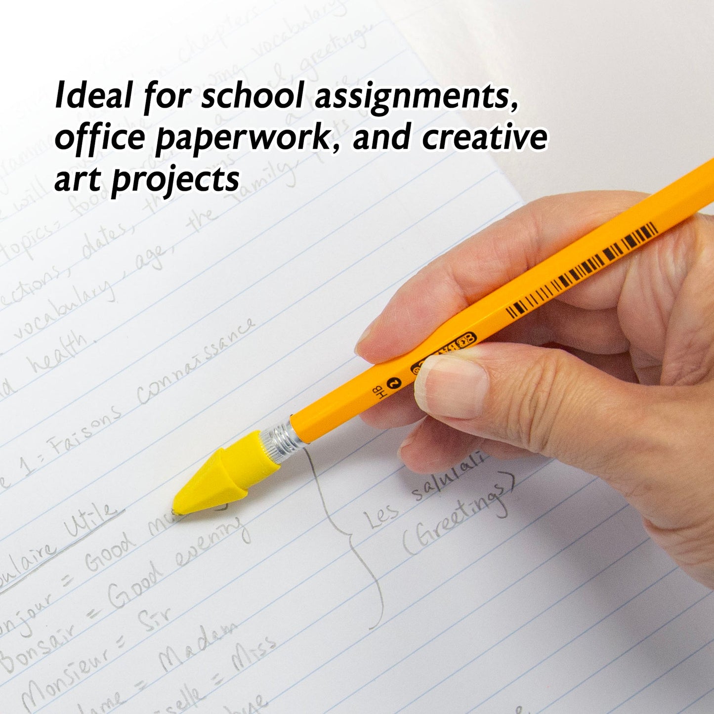 Neon Pencil-Top Eraser Caps, Latex-Free, PVC-Free