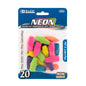 Neon Pencil-Top Eraser Caps, Latex-Free, PVC-Free