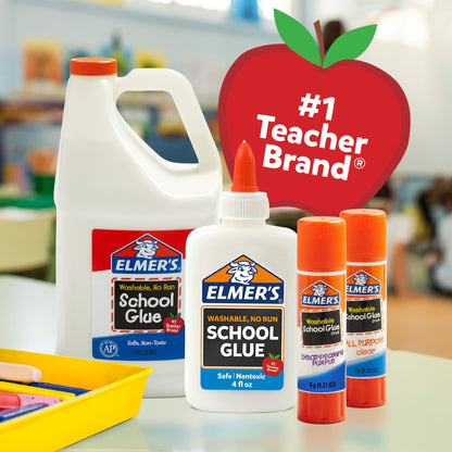 Elmer's Disappearing Purple School Glue Sticks, Washable, 2 Count