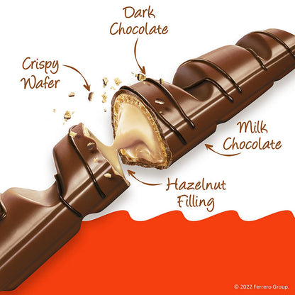 Kinder Bueno Cripsy Creamy Chocolate Bars, Individually Wrapped, 20 ct./1.5 oz.