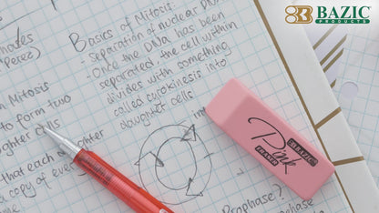 Pink Bevel Block Erasers, Latex-Free, PVC-Free