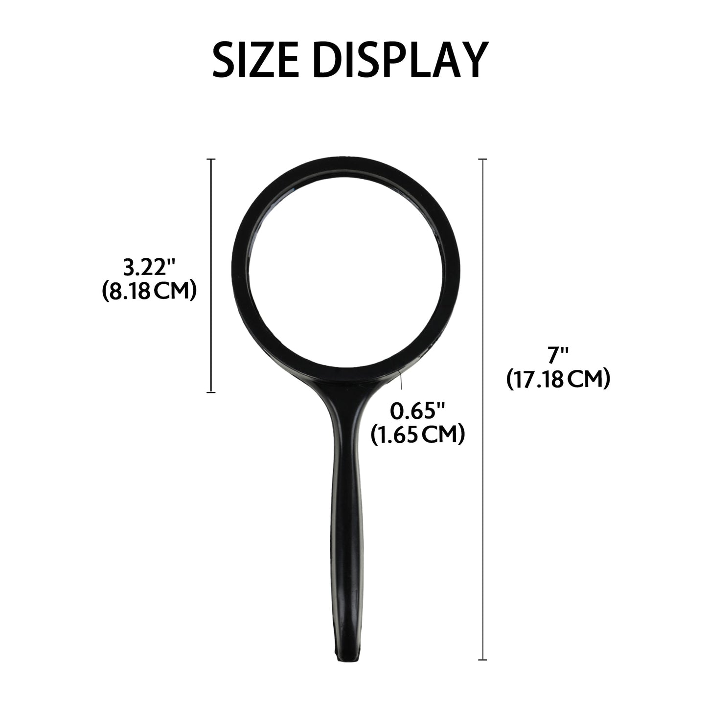3" Round 2x Handheld Magnifier & 4x Bifocal Inset