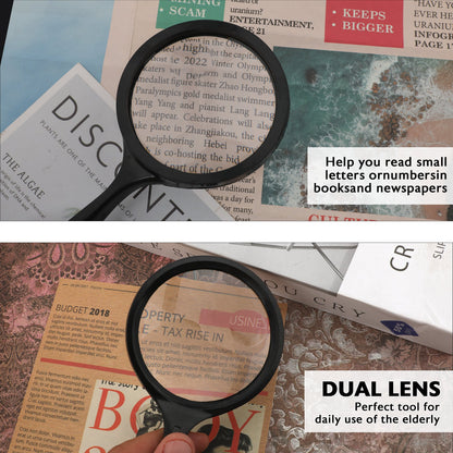3" Round 2x Handheld Magnifier & 4x Bifocal Inset