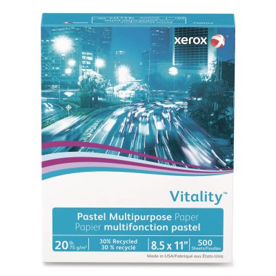 Xerox Vitality Colors Multi-Use Printer & Copy Paper, 1 Ream, Goldenrod, Letter (8.5" x 11"), 500 Sheets Per Ream, 20 Lb, 30% Recycled