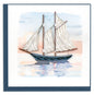 Quilled Schooner at Sunset Greeting Card